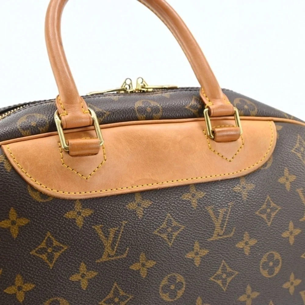 Louis Vuitton Deauville Monogram Travel Bag Cosmetic Weekender Handbag, with COA